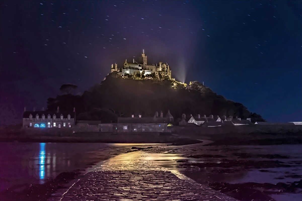 St Michael's Mount at night