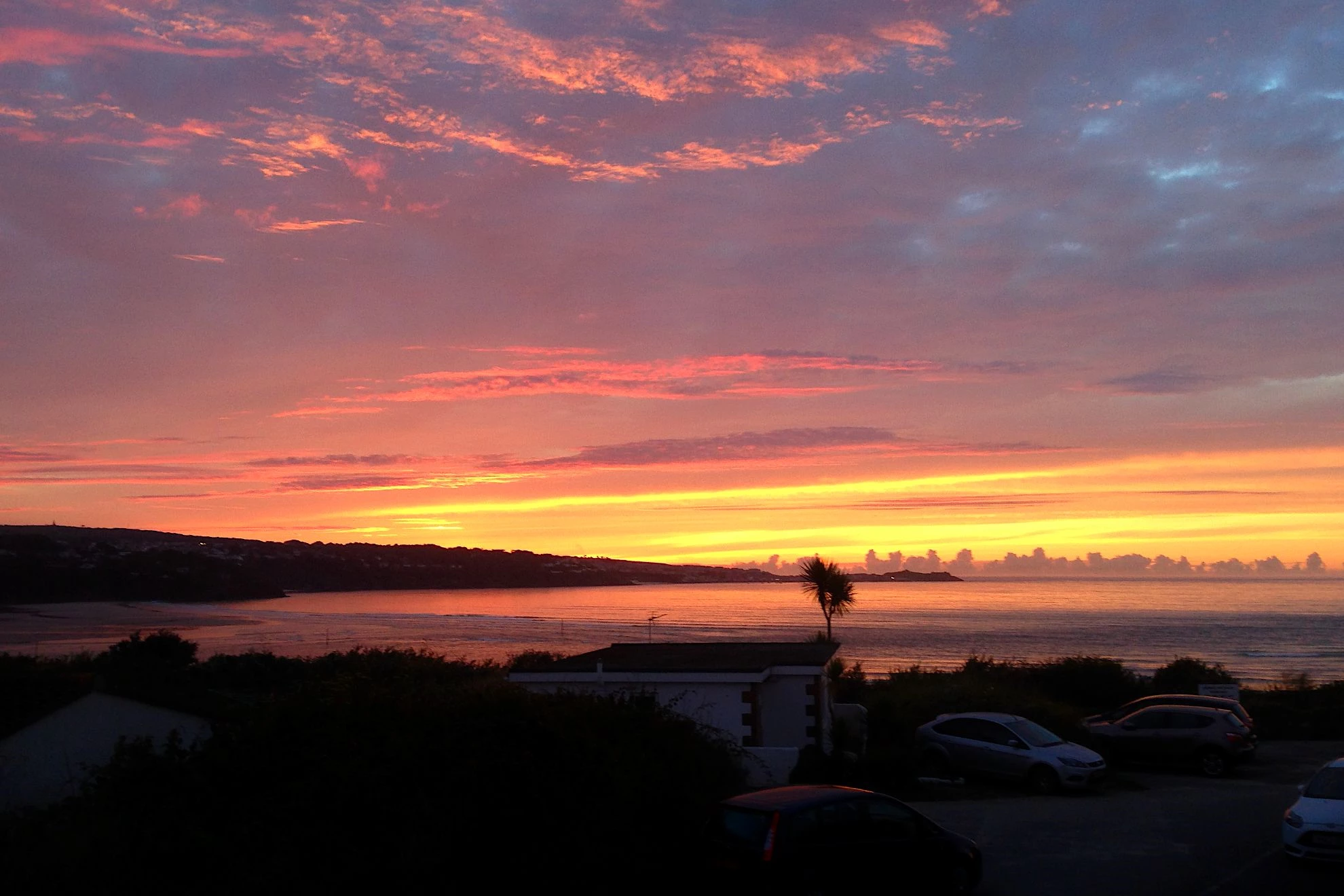 A mesmerising sunset across the view from Morryp