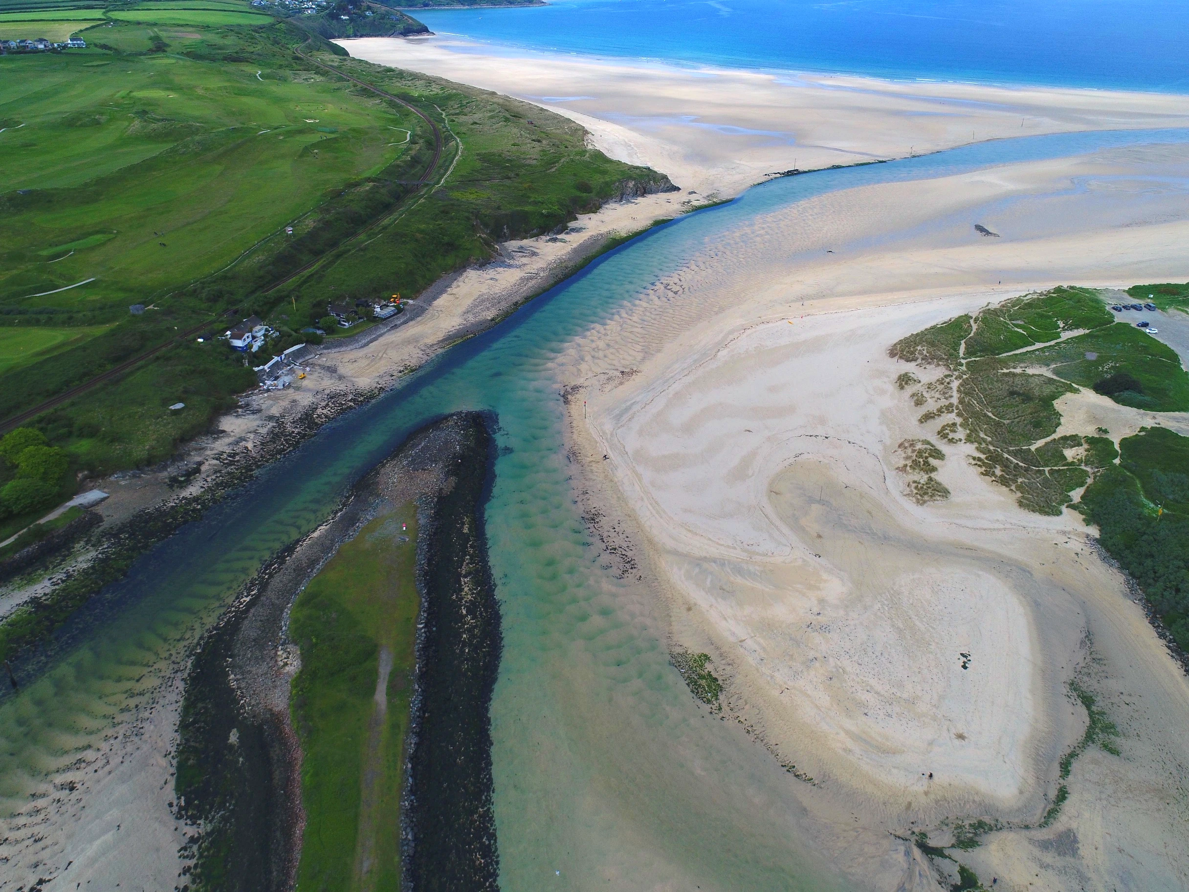 Hayle Beach in the golden sand