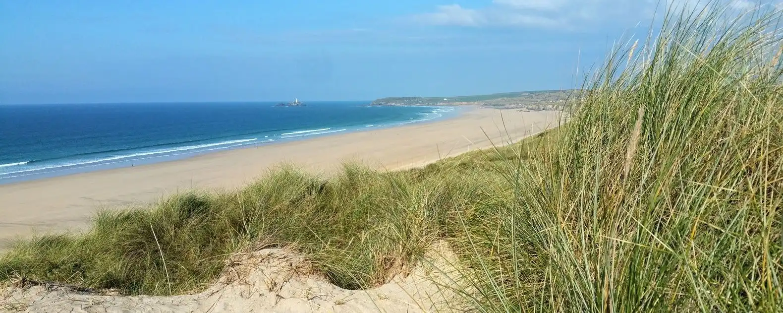 Morryp beach holiday views in hayle